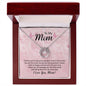 Mom Contemporary Silver Necklace-The greatest Mom - Custom Heart Design
