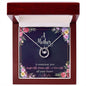 Mom Contemporary Silver Necklace-Laugh, dream, love - Custom Heart Design