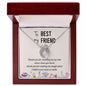 Best Friend Contemporary Silver Necklace-You make me laugh - Custom Heart Design