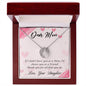 Mom Contemporary Silver Necklace, From Daughter-I'd choose you as a friend - Custom Heart Design