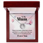 Mum Contemporary Silver Necklace-No better friend - Custom Heart Design