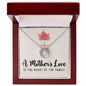 Mom Contemporary Silver Necklace-The heart of the family - Custom Heart Design