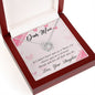 Mom Contemporary Silver Necklace, From Daughter-I'd choose you as a friend - Custom Heart Design