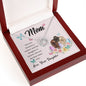 Mom Silver Necklace, From Daughter-Forever Love - Custom Heart Design