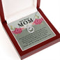 Bonus Mom Contemporary Silver Necklace-Best Mom Ever - Custom Heart Design