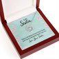 Lucky In Love Necklace for Sister | Custom Heart Design