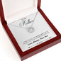 Mom Silver Necklace, From Son-Sweetest gift from God - Custom Heart Design