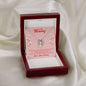 Mom to be Contemporary Silver Necklace-I can hear you - Custom Heart Design