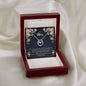 Mom Contemporary Silver Necklace-I am forever grateful - Custom Heart Design