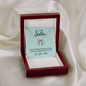 Lucky In Love Necklace for Sister | Custom Heart Design