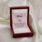 Mom Contemporary Silver Necklace-The greatest Mom - Custom Heart Design