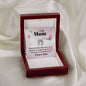 Mum Contemporary Silver Necklace-No better friend - Custom Heart Design