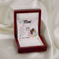 Mom Silver Necklace, From Daughter-Forever Love - Custom Heart Design