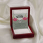 Bonus Mom Contemporary Silver Necklace-Best Mom Ever - Custom Heart Design