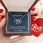 Daughter Pendant, Good luck Necklace from Mum - Custom Heart Design
