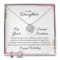 Daughter Birthday Necklace and Earring Set-Sweet Sixteen | Custom Heart Design