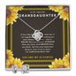 Granddaughter Love Knot Necklace and Earring Set | Custom Heart Design