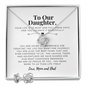 Love Knot Jewelry Set for Daughter From Mom Dad | Custom Heart Design