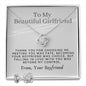 Girlfriend Jewelry Set, Love Knot Necklace Set | Custom Heart Design