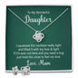 Daughter Love Knot Necklace and Earring Set, From Mum | Custom Heart Design