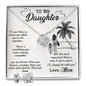 Daughter Love Knot Necklace and Earring Set, From Mom | Custom Heart Design