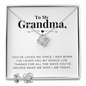 Love Knot Jewelry Set for Grandma | Custom Heart Design