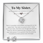 Love Knot Jewelry Set for Sister | Custom Heart Design