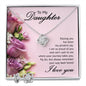 Daughter Love Knot Necklace and Earring Set - Custom Heart Design