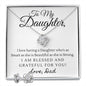 Daughter Love Knot Necklace and Earring Set | Custom Heart Design