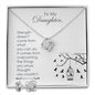 Daughter Love Knot Necklace and Earring Set | Custom Heart Design
