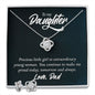 Daughter Love Knot Necklace and Earring Set | Custom Heart Design