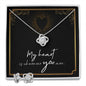 Girlfriend Jewelry Set, Love Knot Necklace Set | Custom Heart Design