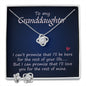 Granddaughter Love Knot Jewelry Set-I can promise - Custom Heart Design