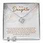Daughter Love Knot Necklace and Earring Set | Custom Heart Design