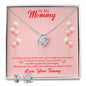 Mom to Be Love Knot Jewelry Set-I can hear you | Custom Heart Design
