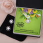 Easter Necklace and Earring Set-Love Knot Jewelry Set - Custom Heart Design