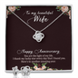 Wife Necklace, Love Knot Jewelry Set for Wife, Anniversary Necklace for Wife - Custom Heart Design