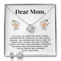 Mom Love Knot Jewelry Set, From Son-You held my hand | Custom Heart Design