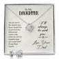 Daughter Love Knot Necklace and Earring Set | Custom Heart Design