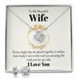Wife Necklace, Love Knot Jewelry Set for Wife, Romantic Necklace for Wife - Custom Heart Design