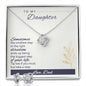 Daughter Love Knot Necklace and Earring Set, From Dad | Custom Heart Design