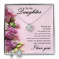 Daughter Love Knot Necklace and Earring Set - Custom Heart Design