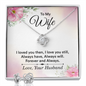 Wife Necklace, Love Knot Jewelry Set for Wife, Romantic Necklace for Wife - Custom Heart Design