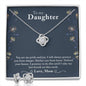 Daughter Love Knot Necklace and Earring Set | Custom Heart Design