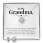Love Knot Jewelry Set for Grandma | Custom Heart Design