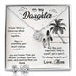 Daughter Love Knot Necklace and Earring Set, From Mom | Custom Heart Design