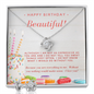 Happy Birthday Love Knot Jewelry Set | Custom Heart Design