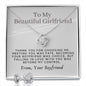 Girlfriend Jewelry Set, Love Knot Necklace Set | Custom Heart Design
