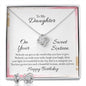 Daughter Birthday Necklace and Earring Set-Sweet Sixteen | Custom Heart Design