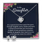 Daughter Love Knot Necklace and Earring Set, From Mom | Custom Heart Design